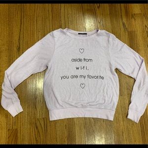 Wildfox Lavender Wi-Fi Graphic Top